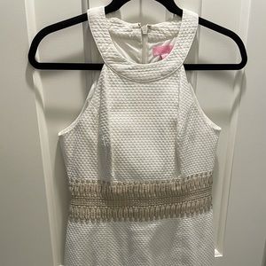 White and gold dress